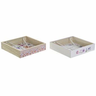 Paperiteline DKD Home Decor Bloom Metalli Puu MDF (2 pcs)