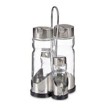 Spice Set Metal Crystal Transparent (10,5 x 20,5 x 11,2 cm) (4 kpl)