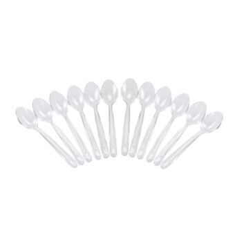 Reusable spoon set Algon Jälkiruoka Läpinäkyvä 12 osaa 14 cm