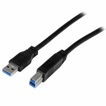 USB A - USB B kaapeli Startech USB3CAB2M Musta 2 m