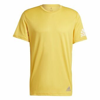 Miesten T-paita Adidas Run It Keltainen - L