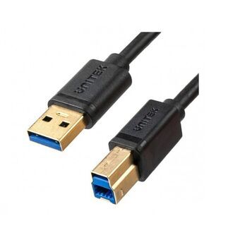 USB 3.0 A - USB B kaapeli Unitek C14095BK-2M Musta 2 m