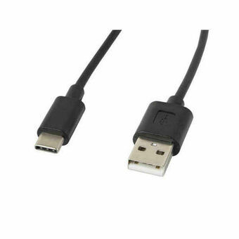 USB A - USB C kaapeli Lanberg CA-USBO-10CC-0018-BK Musta 1,8 m