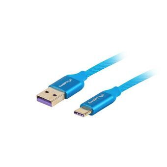 USB A - USB C kaapeli Lanberg CA-USBO-21CU-0005-BL Sininen 50 cm 0,5 m