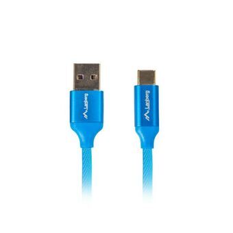 USB A - USB C kaapeli Lanberg CA-USBO-22CU-0018-BL Quick Charge 3.0 Sininen 1,8 m