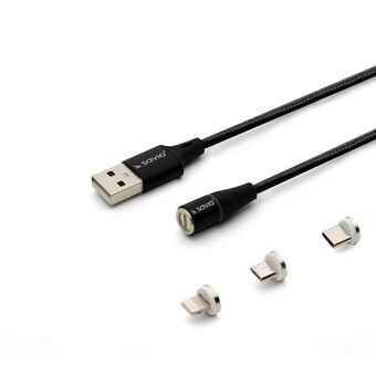 USB - Lightning kaapeli Savio CL-155 Musta 2 m