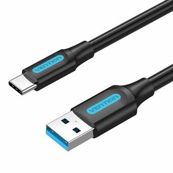 USB A - USB-C kaapeli Vention COZBC Musta 25 cm