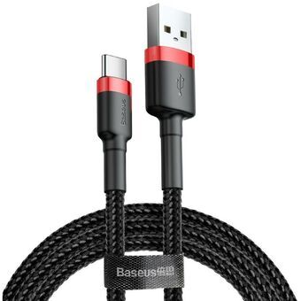 USB A - USB C kaapeli Baseus Cafule Musta 2 m