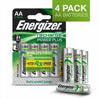 Ladattavat paristot Energizer Accu Recharge Power Plus 2000 AA BP4 2000 mAh 1,2 V AA HR6 (4 osaa)