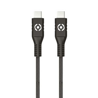 USB-C-Kaapeli Celly PL2MUSBCUSBC 2 m Musta