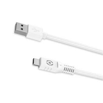 USB A - USB C kaapeli Celly USB-CWH Valkoinen 1 m