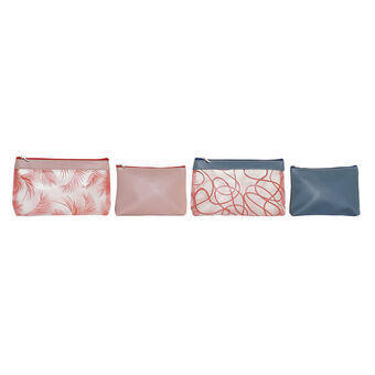 Vessalaukku DKD Home Decor Sininen Pinkki Trooppinen (25 x 4 x 17 cm) (2 osaa)