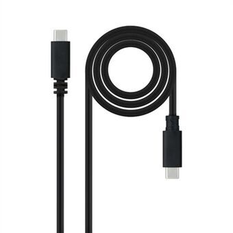 USB-C-Kaapeli NANOCABLE 10.01.2302 Musta 2 m