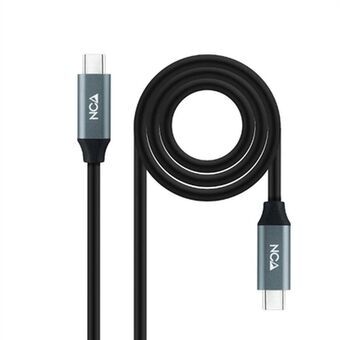 Kaapeli USB C NANOCABLE 10.01.4301-L150 1,5 m Musta 4K Ultra HD