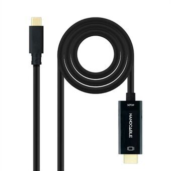 USB C - HDMI kaapeli NANOCABLE 10.15.5133 3 m Musta 4K Ultra HD