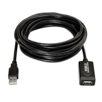 USB 2.0-Kaapeli Aisens Musta 10 m