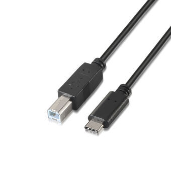 USB C - USB B kaapeli Aisens A107-0054 2 m Musta