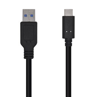 USB A - USB C kaapeli Aisens A107-0449 50 cm Musta