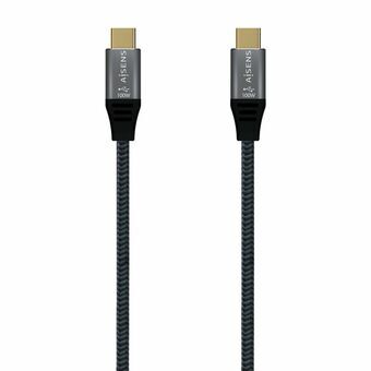 Kaapeli USB C Aisens A107-0628 1 m Harmaa