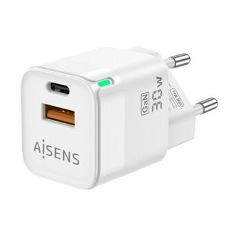 USB-Kaapeli Aisens ASCH-30W2P004-W Valkoinen