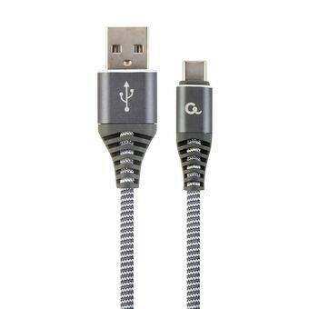 USB A - USB C kaapeli GEMBIRD CC-USB2B-AMCM-1M-WB2 Harmaa Valkoinen/Harmaa 1,8 m