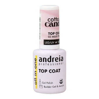 Kynsilakan kiinnitin Andreia Cotton Candy Top Coat Nº 02 Milky Pink 10,5 ml