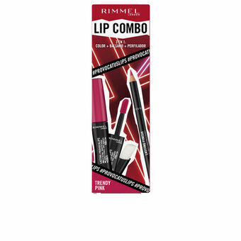 Meikkisetti Rimmel London Lip Combo 3 Kappaletta Trendy Pink