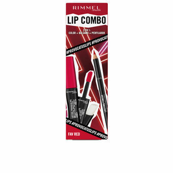 Meikkisetti Rimmel London Lip Combo 3 Kappaletta Fav Red