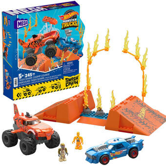 Rakennussarja Hot Wheels Mega Construx - Smash & Crash Shark Race 245 Kappaletta