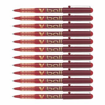 Liquid ink ballpoint pen Pilot Roller V-Ball 0,7 Punainen 12 osaa