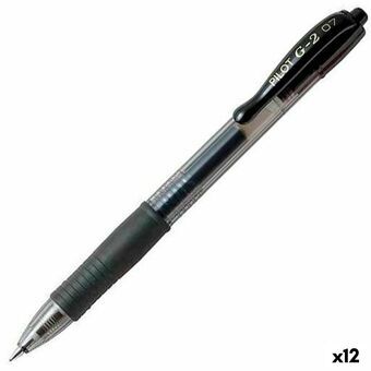 Geelikynä Pilot G-2 07 Musta 0,4 mm (12 osaa)