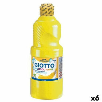 Tempera Giotto School Keltainen 500 ml Pestävä (6 osaa)