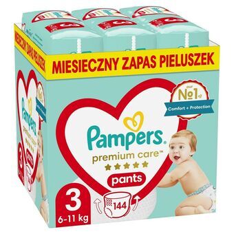 Kertakäyttövaipat Pampers                                 6-11 kg 3 (144 osaa)