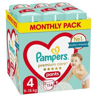 Kertakäyttövaipat Pampers                                 9-15 kg 4 (114 Osaa)