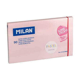 Muistio Milan PASTEL Itseliimautuvat Pinkki (76 x 127 mm)