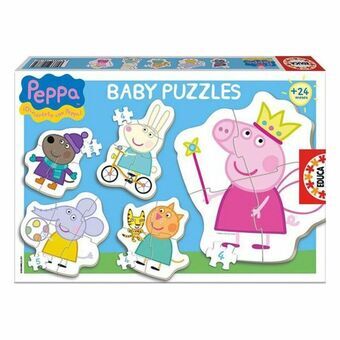 5 palapelin setti Peppa Pig Educa Baby 15622 24 Kappaletta