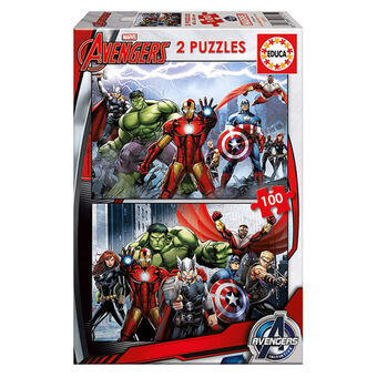 Palapeli Educa Marvel Avengers (2 x 100 pcs)