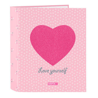 Rengaskansio Safta Love Yourself Pinkki A4 (27 x 33 x 6 cm)