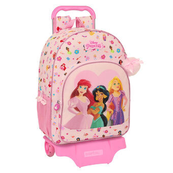 Reppu pyörillä Disney Princess Summer adventures Pinkki 33 x 42 x 14 cm