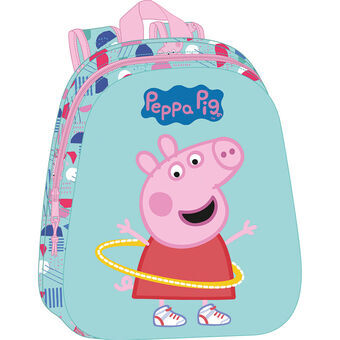 Koululaukku Peppa Pig Vihreä Pinkki 27 x 33 x 10 cm