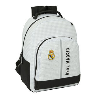 Koululaukku Real Madrid C.F. 24/25 Valkoinen Harmaa 32 x 42 x 15 cm