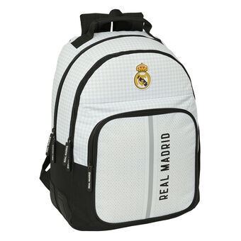 Koululaukku Real Madrid C.F. 24/25 Valkoinen Harmaa 32 x 42 x 15 cm