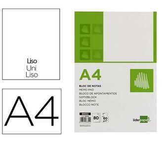 Muistio Liderpapel BN02 Valkoinen A4 80 Levyt