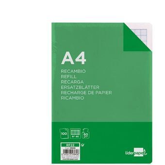 Vaihto-osa Liderpapel RF22 Valkoinen A4 100 Levyt