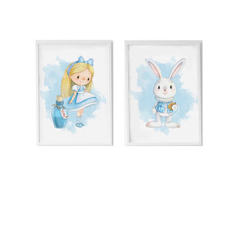 Set of 2 pictures Crochetts Alice Monivärinen Puu MDF 33 x 43 x 2 cm Kani (2 Kappaletta)