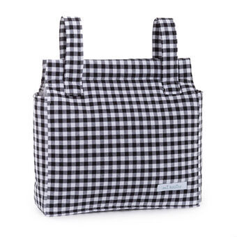 Lastenvaunujen järjestäjälaukku Mi bollito Musta Gingham 10 x 35 x 35 cm