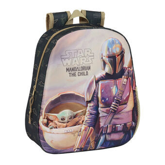 3D Lasten laukku The Mandalorian Musta Beige 27 x 33 x 10 cm