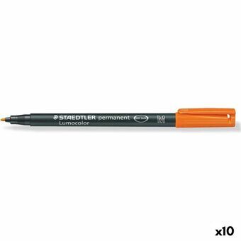 Permanenttimarkkeri Staedtler Lumocolor 317 M Oranssi (10 osaa)