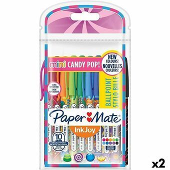 Kuulakärkikynäsetti Paper Mate Mini Candy Pop Monivärinen 1 mm (2 osaa)