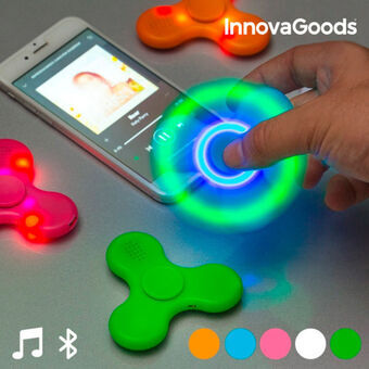 InnovaGoods LED Spinner Sormihyrrä Kaiuttimella ja Bluetoothilla